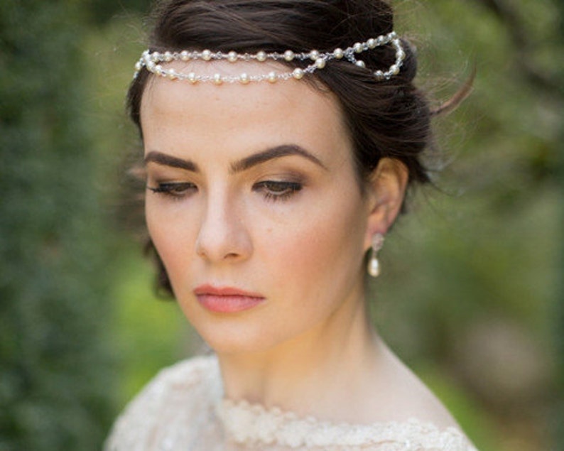 St.Tropez Bohemian Style Pearl and Crystal Headband