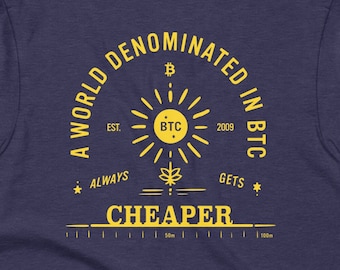 Bitcoin 'Denominate the World' T-Shirt - Crypto Vision Tee