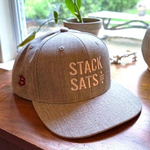 Bitcoin Stack Sats Snapback Hat - Crypto Enthusiast Cap