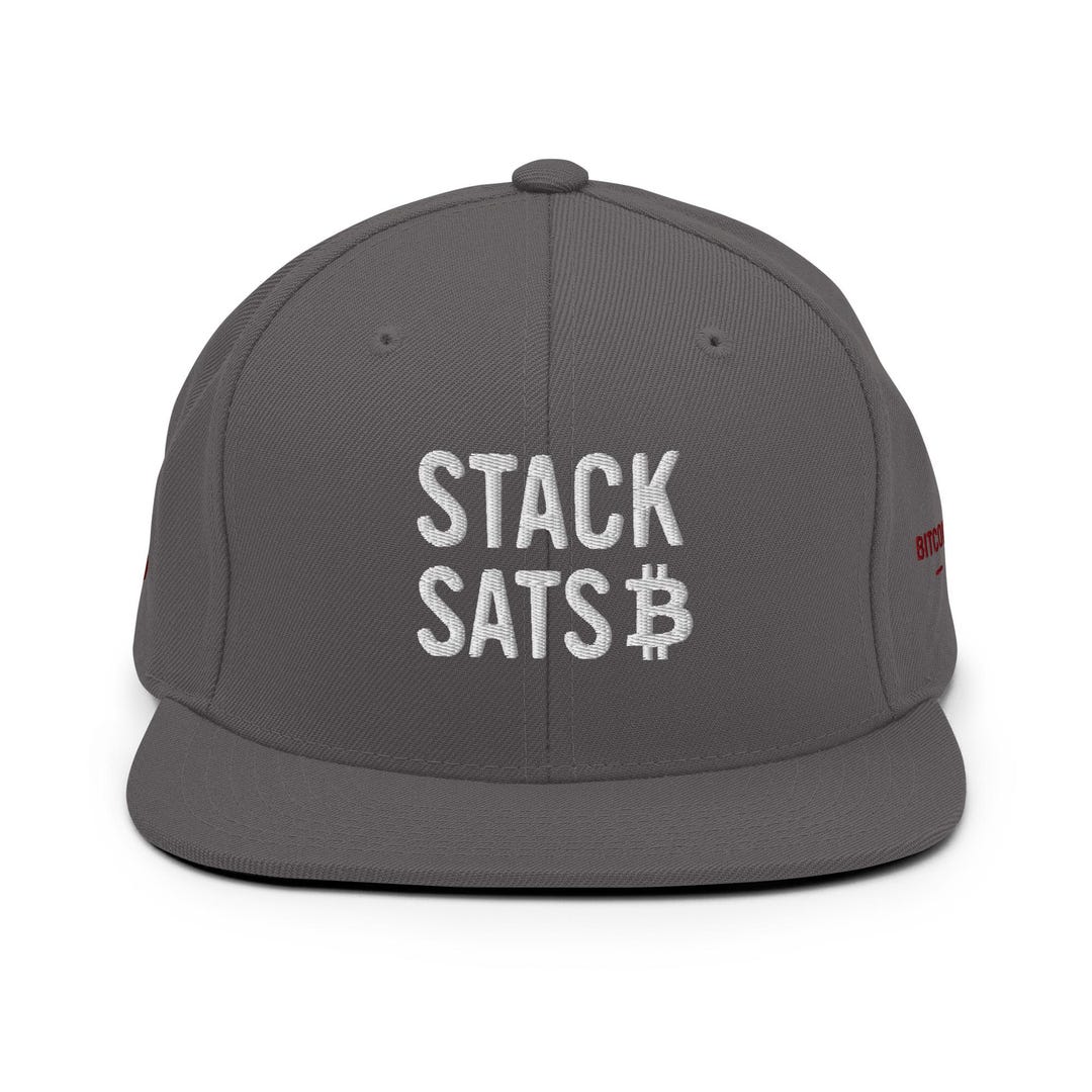 Stack Sats Sticker Stack Sats Bitcoin Snapback Hat - Etsy