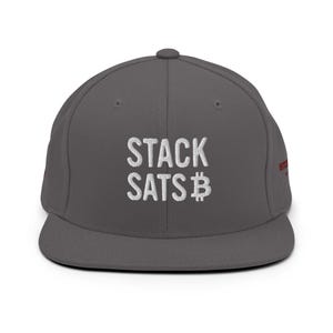 Stack Sats Bitcoin Snapback-hoed
