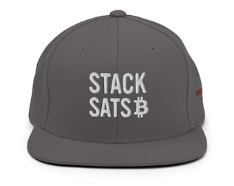 Stack Sats Bitcoin Snapback Hat