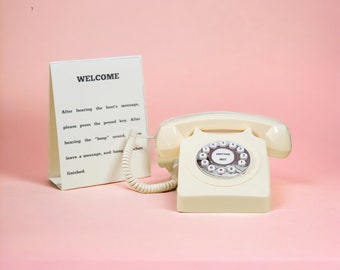 Retro Telefon mit Wählscheibe - Pastell Wohnkultur, Vintage Telefon, Geschenk Idee