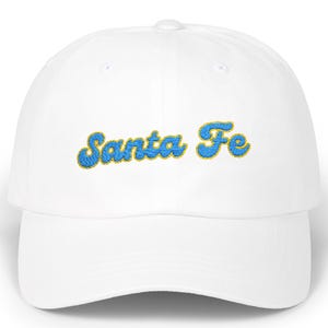 Santa Fe Hat New Mexico Dad Cap, Embroidered Baseball Cap, Southwest Travel Gift, NM Souvenir Hat, Santa Fe Aesthetic, Adjustable Hat