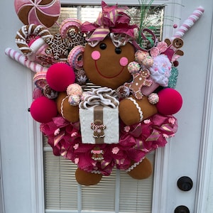 Lebkuchen Mädchen Adventskranz: Rosa Tutu Candyland Urlaub Dekor