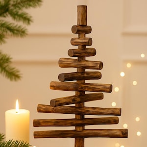 Kleiner Treibholz-Weihnachtsbaum, rustikale Tischdekoration, Weihnachtsgeschenk, Hygge-Eco-Weihnachtsbaum, natürliche Holzverzierung, gemütlich