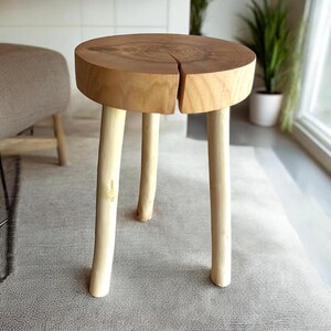bedside table,
handmade furniture,
round stool,
plant display,
ash wood furniture,
mini coffee table,
indoor plant stand,
handmade stool,
small end table,
small wooden stool,
modern coffee table,
ash wood decor,
round coffee table