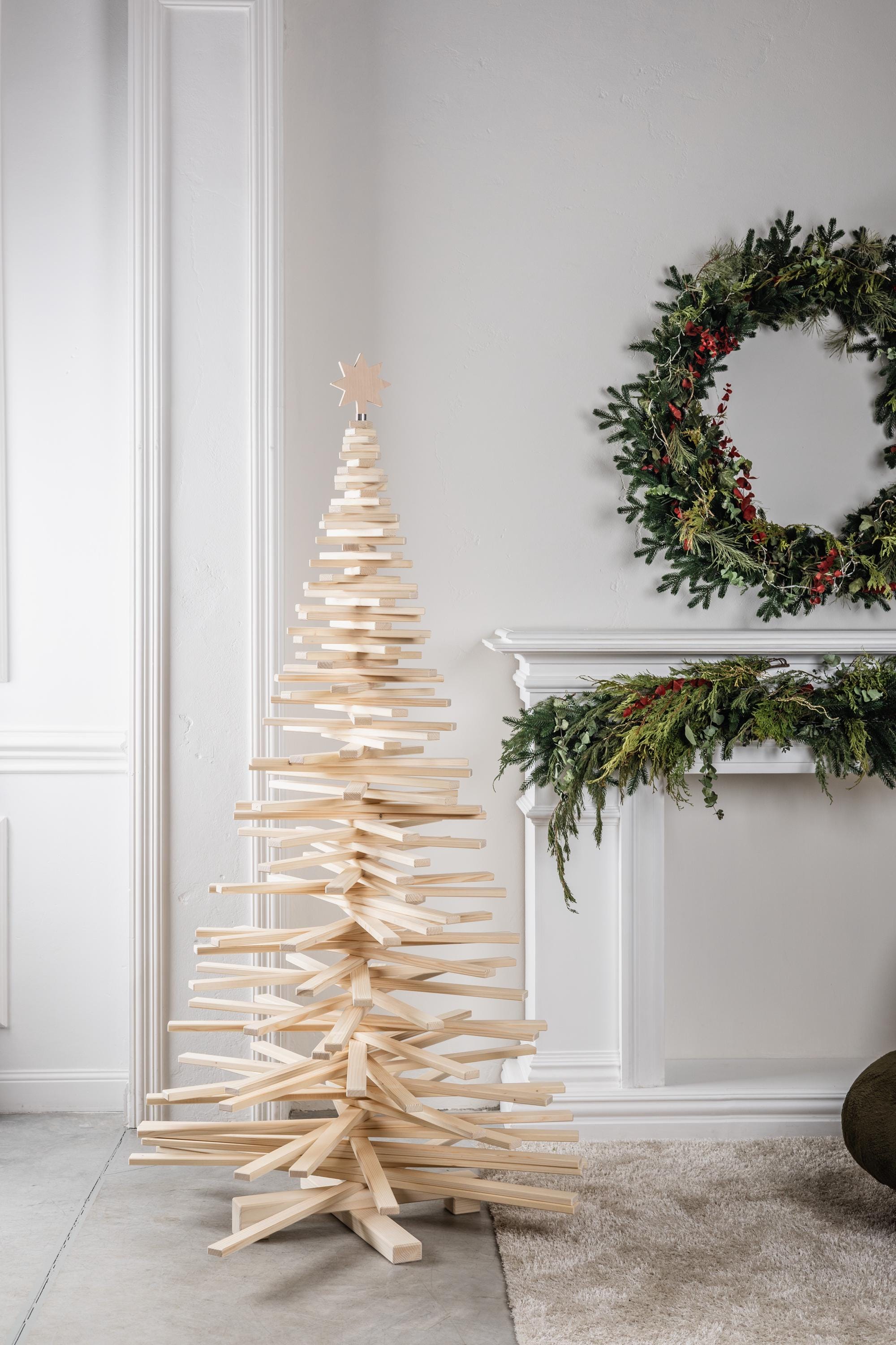 Х Large 6,6ft Futuristic Wooden Christmas Tree 2025-2026