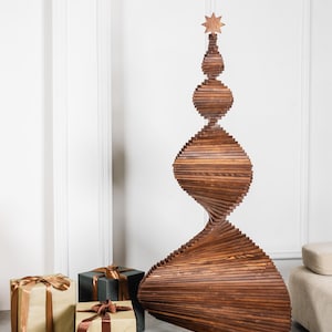 Pallet Christmas tree, brown Christmas tree, pallet Xmas tree, wood faux tree, coffee color tree, large holiday tree, minimal Christmas tree