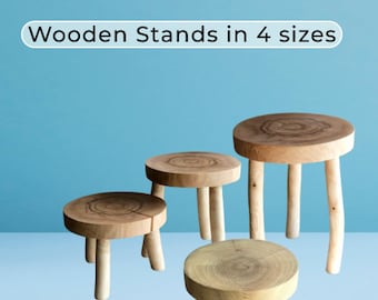 Organic Shape Wooden Stand in 4 Sizes, Handmade Cake Stand, Small Wood Chair for Prop Decor, Prop Kids Stand, Solid Wood Cake Display Board