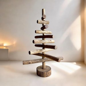 Brown color Christmas tree, Christmas decoration, seasonal decor, indoor eco friendly tree, fake wooden Christmas tree, New Year gift idea