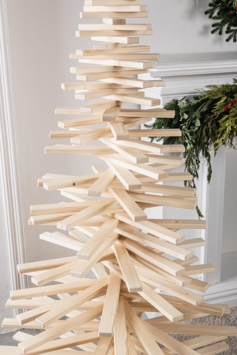 Large spiral Christmas tree, seasonal home decor, Christmas decor, faux Xmas tree, new year symbol, beige color tree, Christmas gift idea image 9