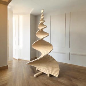 Großer alternativer Weihnachtsbaum, rustikale Weihnachtsdekoration, nachhaltige Baumdekoration, großes Neujahrssymbol, Bauernhaus-Weihnachtsbaum, Weihnachtsgeschenkidee