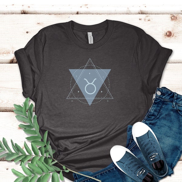 blue modern Taurus shirt, Cool Astrology shirt taurus, taurus, star sign shirt, horoscope shirt, astrology tee, taurus gift idea