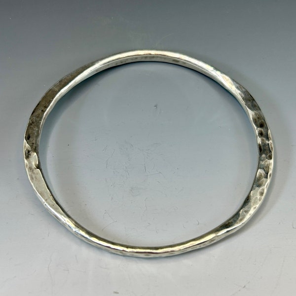 Hammered Silver Bracelet