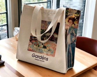 Luxury Joaquin Sorolla Inspired Canvas Tote Bag, Canvas Tote Bag, Oil Painting Bag, Large-capacity Shoulder Bag, Shopper Bag. Gift Idea