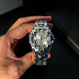 Orologio gotico con borchie e quadrante intercambiabile fai da te, orologio da polso punk in acciaio inossidabile con quadrante personalizzabile e confezione regalo, regalo per uomo o fidanzato
