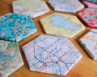 Custom Hexagon Wall Art, Travel Gift, Hexagon World Map, Travel Tile, College Map, National Park Map, Custom Gift, Wedding Favor
