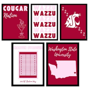 Pósteres personalizados para dormitorios universitarios de la Universidad Estatal de Washington®
