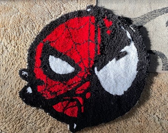 custom spider-man/venom rug