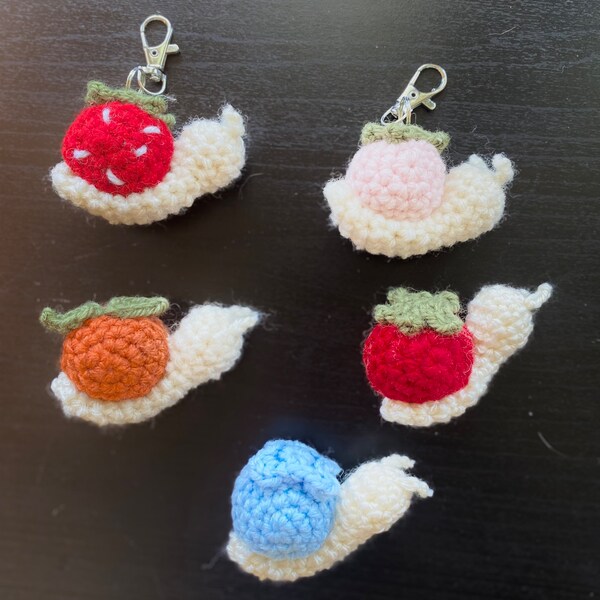 Crochet Fruit Snails