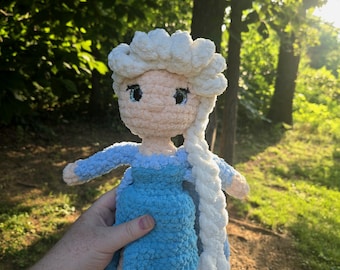 Crochet Ice Princess Doll – Handmade Plush Toy, Personalized Gift
