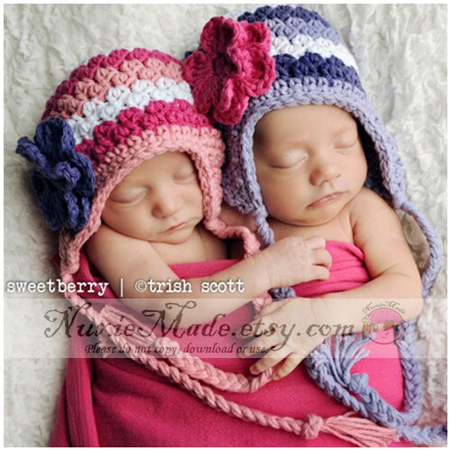 Baby Girl Winter Textured Earflap Hat Crochet Earflap Hat Etsy