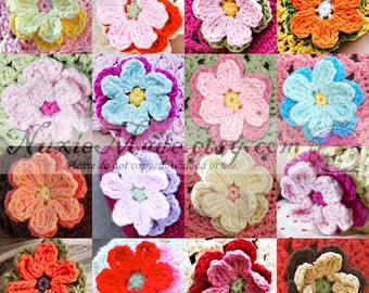 Crochet Flower Hair Clip, Flower Clip, Flower Accessories, Hair Accessories, Crochet Flower Clip, Crochet Flowers, Flower Pin, Hat Clip