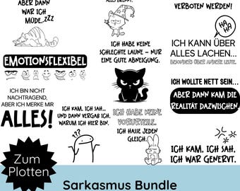 Plotter file funny sayings SVG PNG · Plotter file T-shirts, bags, cups · short funny sayings · German sayings svg · Shirt SVG