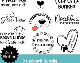 Dog treats plotter file SVG PNG for treat bags, storage jars, cookie jars · Dog sayings svg · Plotter file dog svg · Dog love