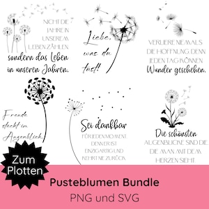 File per plotter denti di leone con scritta SVG PNG · detti motivazionali · tazza, federa, regalo di inaugurazione della casa · bundle di file per plotter denti di leone