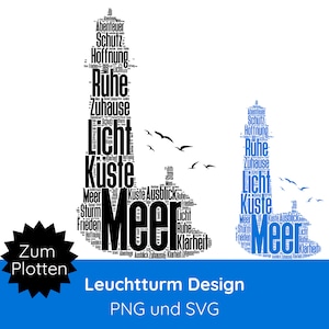 Faro SVG · File plotter tedesco Sea SVG PNG · Cricut Silhouette Studio · File plotter Maritime SVG · Gabbiani SVG · Camicia design SVG