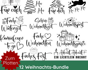 Christmas SVG · German Christmas Plotter File Bundle PNG SVG · Plotter Christmas · Christmas tree svg · Christmas svg · Shirt svg
