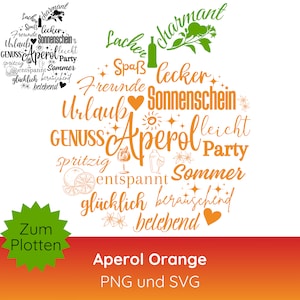 Deutsche Plotterdatei Aperol Orange SVG PNG · Cricut Silhouette Studio · Drinking svg · Aperol Sprüche · Shirt svg · Geschenk · Holy Aperoli
