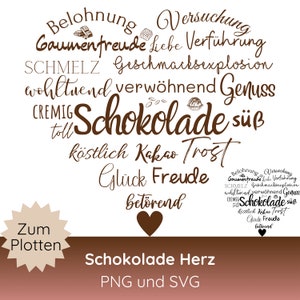 Arquivo plotter de chocolate SVG PNG · Coração SVG · Presente mãe · Presente namorada · Cricut Silhouette Studio · Irmã presente · Chocolate svg