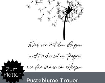File plotter per lutto SVG PNG · Dente di leone SVG per candela commemorativa · Cuscino da lutto · Biglietto di condoglianze SVG · Messaggio di condoglianze · Cricut Silhouette Studio