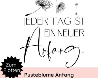 File plotter dente di leone con frase SVG PNG · Stampa federa, tazza, borsa tote · Frasi motivazionali SVG · Silhouette Studio