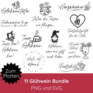 Weihnachten SVG · Glühwein Plotterdatei Bundle PNG SVG · Plotter Weihnachten · Glühwein Tassen · lustige Sprüche · Glühwein Schriftzüge