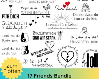 File plotter tedesco Migliori amici SVG PNG · Pacchetto regali di ringraziamento per la migliore amica, sorella · Cricut Silhouette Studio · Sei fantastico SVG