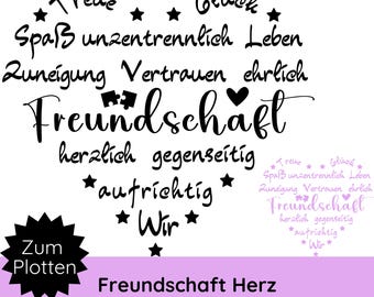 Cuore dell'amicizia SVG PNG · File plotter Amici · Regalo per il migliore amico · Design maglietta SVG · Citazioni sull'amicizia · File plotter Bestia