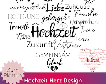 File plotter per matrimonio SVG PNG · Cricut Silhouette Studio · Cuore SVG · File plotter per matrimonio oro · File plotter per matrimonio argento · Regali per sposi