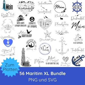 File plotter marittimo SVG PNG · Pacchetto XL di detti del mare · detti divertenti · file svg ancora, faro, gabbiani · Maglietta svg · Silhouette Studio