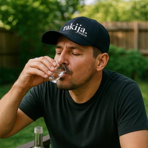 Rakija Classic Cap: 100% Cotton, Adjustable Snap Closure