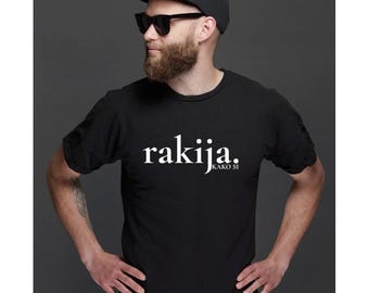 Macedonian Rakija T-Shirt: Balkan Pride Cotton Crew Tee