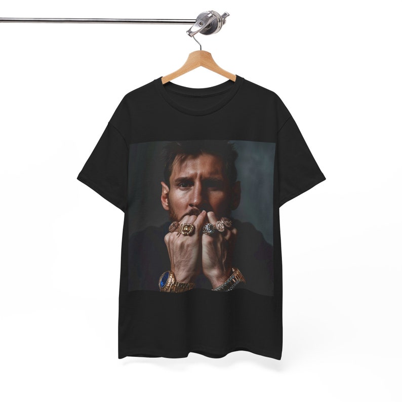 Lionel Messi T-Shirt, 8 Ballon d'Or rings, The GOAT, Football Player, Soccer TShirt image 4