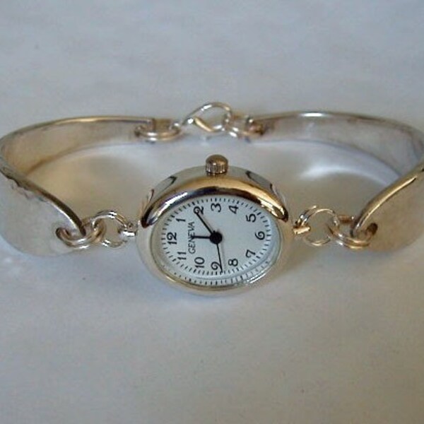 Silver Spoon Bracelet Watch Recycled Silverware Jewelry Lady Hamilton Made to Order