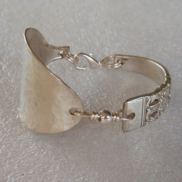 Silver Spoon Bowl Bracelet Recycled Silverware Jewelry Coronation RESERVED FOR LAYLA