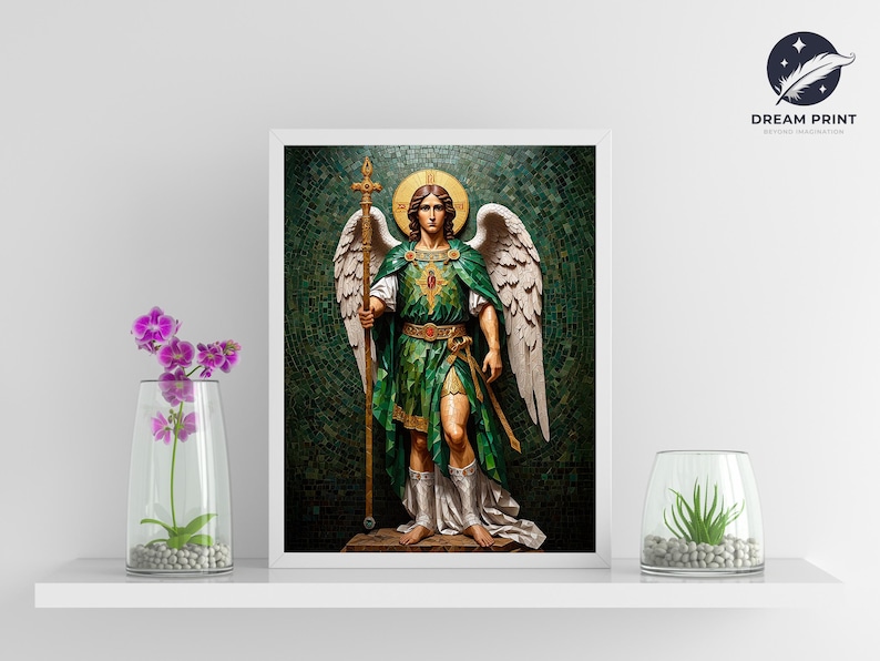 Saint Raphael the Archangel | Digital Download | Mosaic Art | St ...