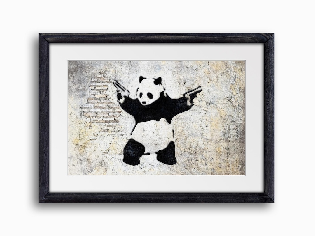 Panda With Guns | Digital Download | Banksy Art | Graffiti Art ...