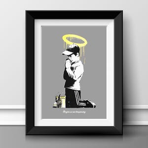 Banksy Forgive Us Our Trespassing | Digital Download | Banksy Art | Graffiti Art | Urban Street Art | Famous Paintings Artwork | Streetart